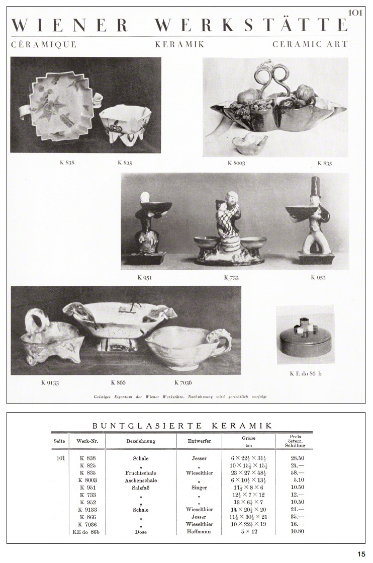 Wiener Werkstätte Katalog Katalog 1928